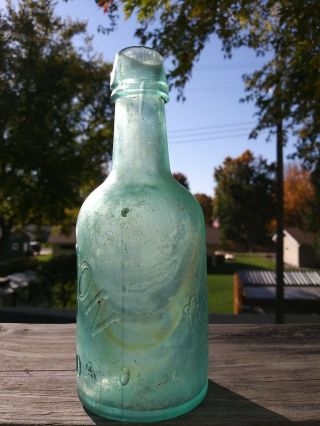 Johnston & Co Philadelphia Pa Squat Bottle Patina Glass 1800s 2