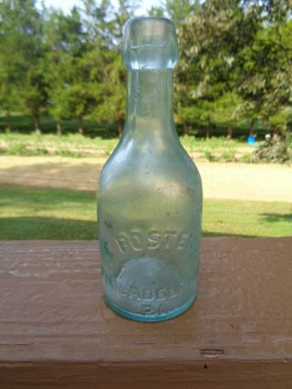 Rare Antique E Postens Philadelphia Soda Bottle