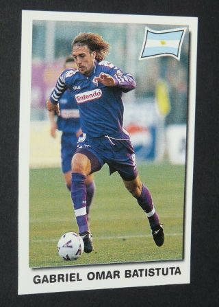 136 Batistuta Argentina Fiorentina Calcio Panini Football 99 1998 - 1999