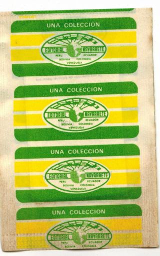 Peru 1986 Navarrete World Cup Soccer Mexico´86 Sticker Pack