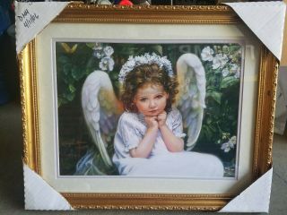 Signed Limited Edition Sandra Kuck W/coa Portrait Of An Angel 57 Of 250 Lenox