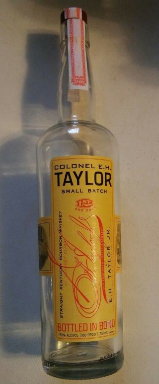 001 Colonel E.  H.  Taylor Jr.  Small Batch Bourbon Whiskey Bottle Empty Tube