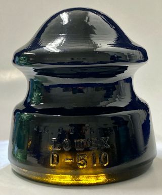 Cd 168 Dark Root Beer / Orange Amber Hemingray Lowex D - 510 Glass Insulator