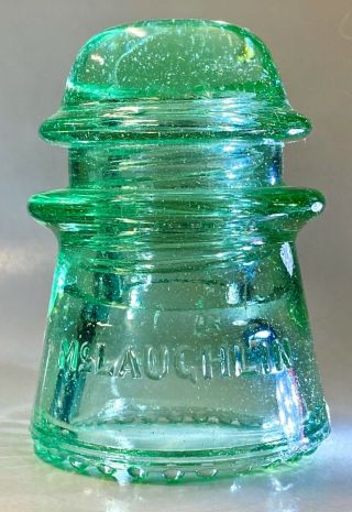 Cd 122 Mclaughlin No 16 Glass Insulator - Bubbly Lime