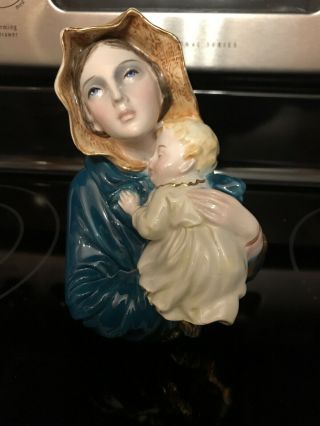 Stunning Vintage Madonna And Child Figurine Italy Fontanini