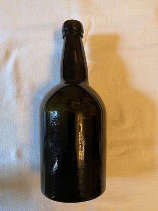 Antique Early 1800’s Hand Blown Whiskey Bottle Applied Top 14oz.