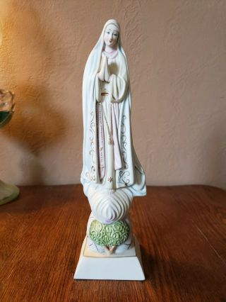 Vintage Religious Statue Our Lady Of Fatima Apparition From Portugal