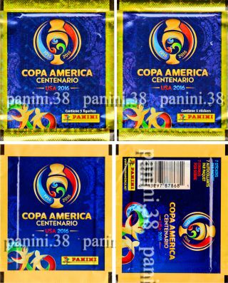 Rare 5 Versions Pochette " Copa America 2016 " Bustina,  Packet,  Tüte Panini