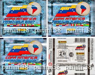Rare 4 Versions " Copa America 2007 " Pochette,  Bustina,  Packet,  Tüte Panini