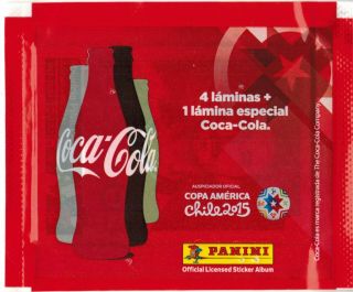 Chile Version 2015 Panini Copa America Soccer Sticker Pack Coca Cola Edicion