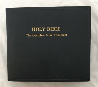 1953 Holy Bible Complete Testament 7 " Vinyl Records Audio Book Co Kjv