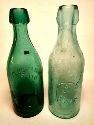 Philly Sodas - Iron Pontiled JOHNSTON & Smooth Based GALLAGHER - Circa 1850 - 1970 2