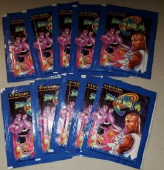 1996 Upper Deck Space Jam Movie Sticker Pack Of 6 Cards Mj Michael Jordan
