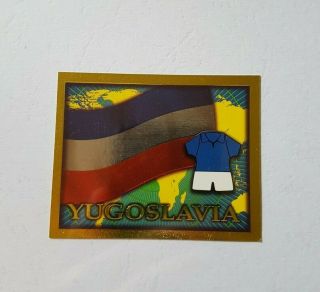 Merlin Official England 98 World Cup 1998 Gold Foil Sticker 268 Yugoslavia Flag