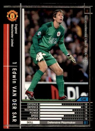 Panini/sega (japan) Wccf (2006 - 2007) Edwin Van Der Sar (manchester United) 129