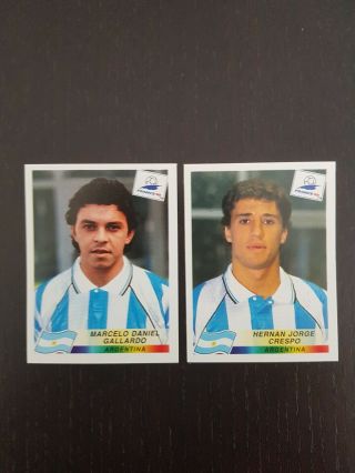 Panini Fifa World Cup France 98 2 Stickers Neufs Argentine Argentina