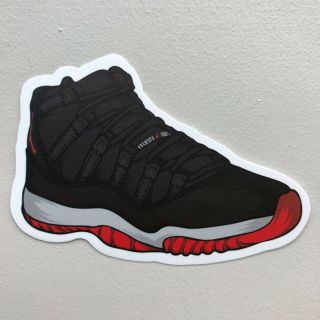Nike Air Jordan Xi 11 Bred Laptop Sneaker Sticker Decal -
