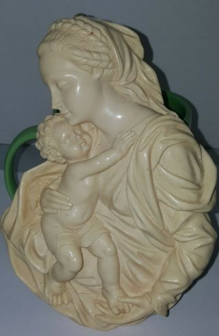 Made In Italy Vintage Madonna & Child 3 - D Wall Plaque