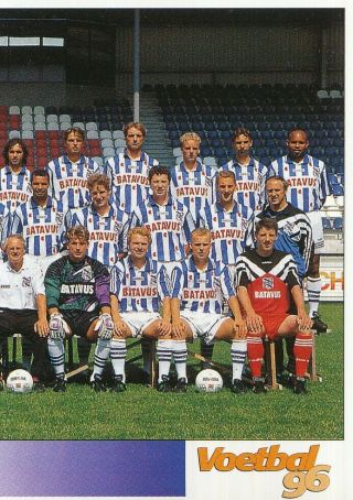 388 Equipe Team Squad Netherlands Sc.  Heerenveen Sticker Panini Voetbal 96