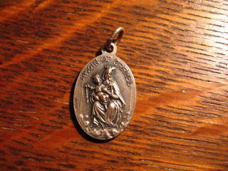 Virgin Of Carmel Medal - Vintage Mary Madonna Jesus Christ Catholic Italy Charm
