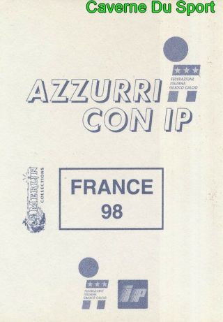 ALESSANDRO DEL PIERO ITALIA FIGURINE STICKER MERLIN AZZURRI CON IP 1982 - 1998 2