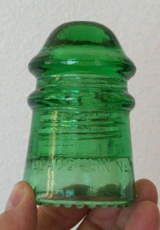 Ext.  Cond.  Emerald Green Mclaughlin No.  9 Cd 106 Rdp Glass Insulator
