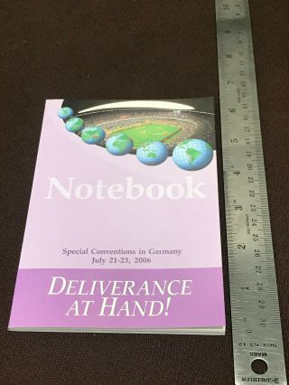 Watchtower - 2006 Special Convention Delegate Notebook - 100 Blank Pages Unlined