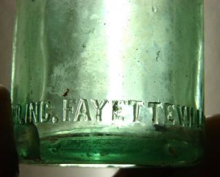 1913 Straight Sided Coca Cola Soda Bottle Fayetteville NC. 2