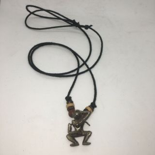 Naughty Masturbating Monkey Phallic Pendant Charm Amulet Jewelry Necklace