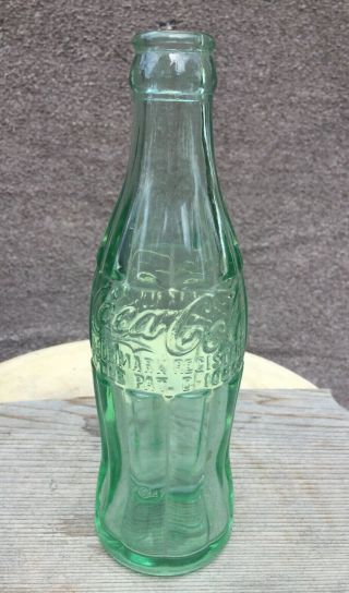 1947 D Pat.  6 - Oz Coca - Cola Hobbleskirt Coke Bottle Tell City Ind.  Indiana