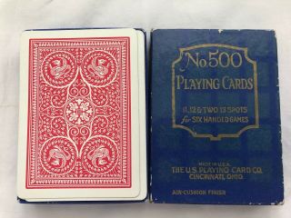 Vintage 500 Five Hundred Playing Cards W/ Box & Instructions Complete 11 12 13