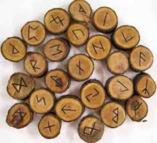 Elder Wood Rune Set Divination Supplies Pagan Occult Wicca Witchcraft Tools