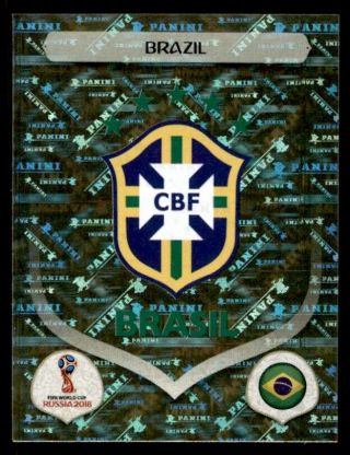 Panini World Cup 2018 (pink Back) Badge Brazil No.  340