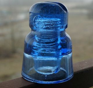 Sky Blue Glass Insulator Cd 565.  1 Made In Ussr Soviet Russian