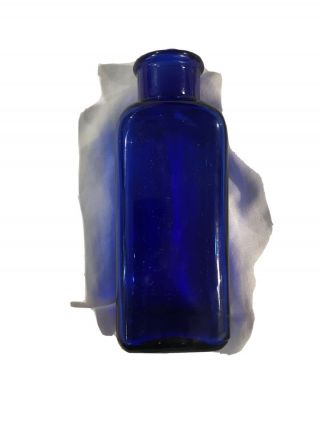 Vintage Wyeth 1 Cobalt Blue Medicine Bottle 5 - 3/4” Tall