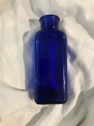 Vintage Wyeth 1 Cobalt Blue Medicine Bottle 5 - 3/4” Tall 2