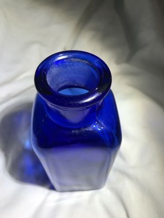 Vintage Wyeth 1 Cobalt Blue Medicine Bottle 5 - 3/4” Tall 3
