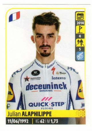 Sticker Panini Tour De France 2020 135 Julian Alaphilipe Deuceninck Quick - Step