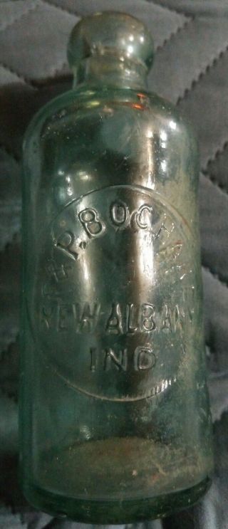 F & P Bockhart Soda Bottle (albany,  In)