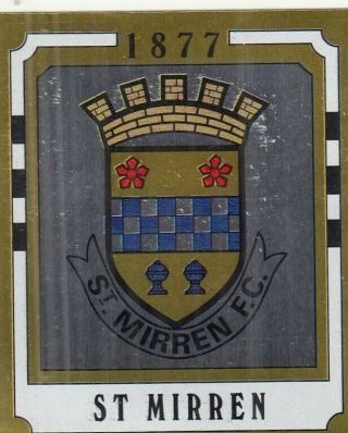 Panini Football Sticker 1988 - St Mirren Badge (foil) No.  569