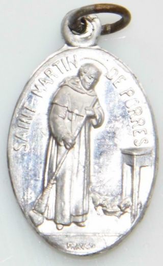 Vintage St.  Martin De Porres Holy Medal Catholic Patron Saint Poor Bless Virgin