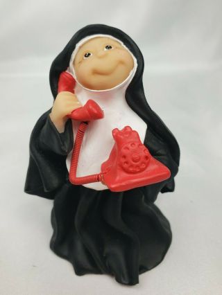 Sister Folk Abbey Press Nun With Phone Figurine Can You Hear Me Now Lord? 2005