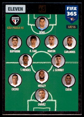 Panini Fifa 365 Adrenalyn Xl 2017 - Eleven 4 - 2 - 3 - 1 São Paulo Fc No.  Ue16