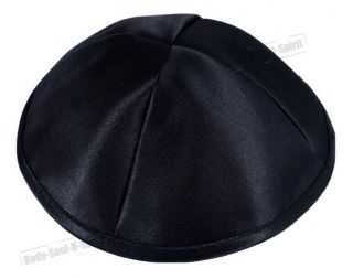 Black Covering Cap Satin Kippah Yarmulke Tribal Jewish Yamaka Kippa Israel Hat