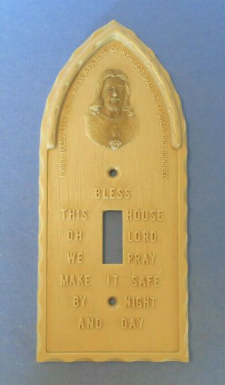 Vintage Missionhurst Jesus Bless This House Light Switch Cover Arlington Va