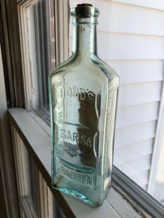 1897 Labeled Hoods Sarsaparilla Bottle Lowell Mass 2