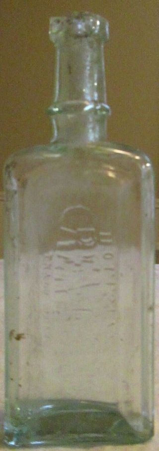 Vintage Antique Hoffman ' s Great Find Glass Medicine Bottle 2