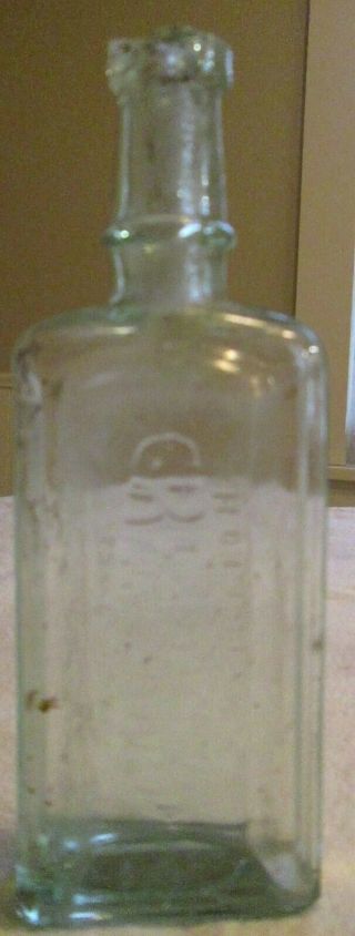 Vintage Antique Hoffman ' s Great Find Glass Medicine Bottle 3