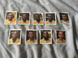 9 X Ivory Coast 1995 Merlin Rugby World Cup 95 South Africa Sticker Vgc