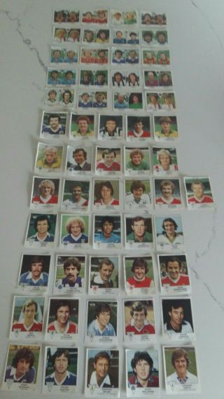 56 X Panini Football 80 - 1980 - Loose Stickers - Ex - Album - Complete Your Set